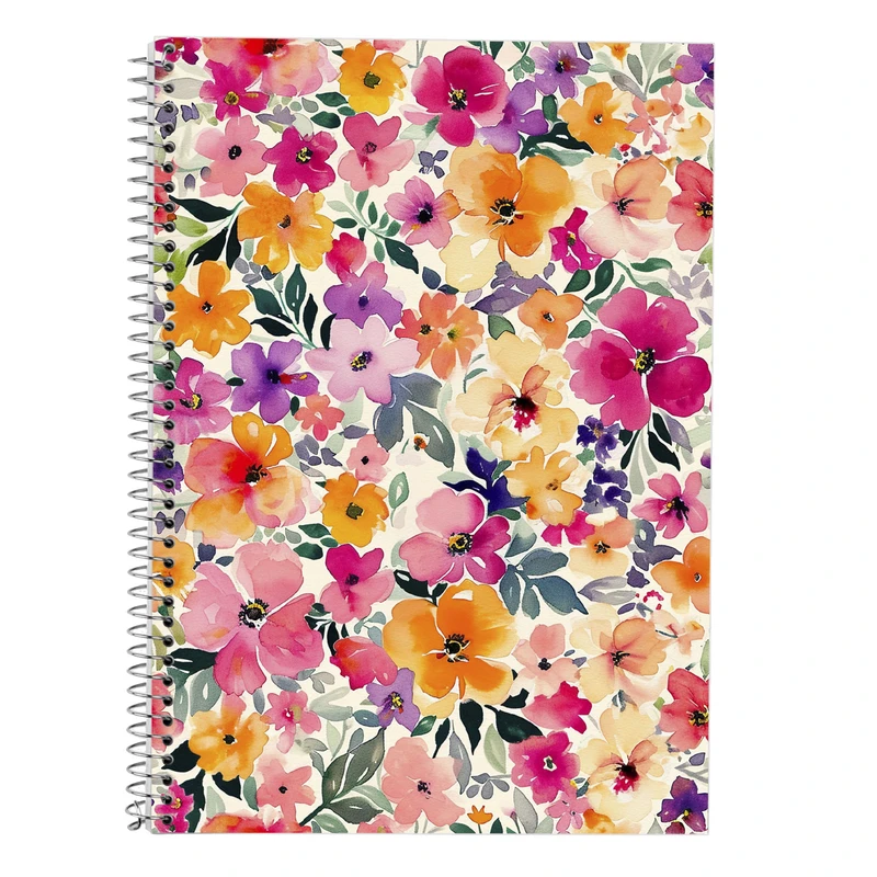 دفتر زبان 50 برگ مدوپد مدل دو خط طرح گل کد DF13370