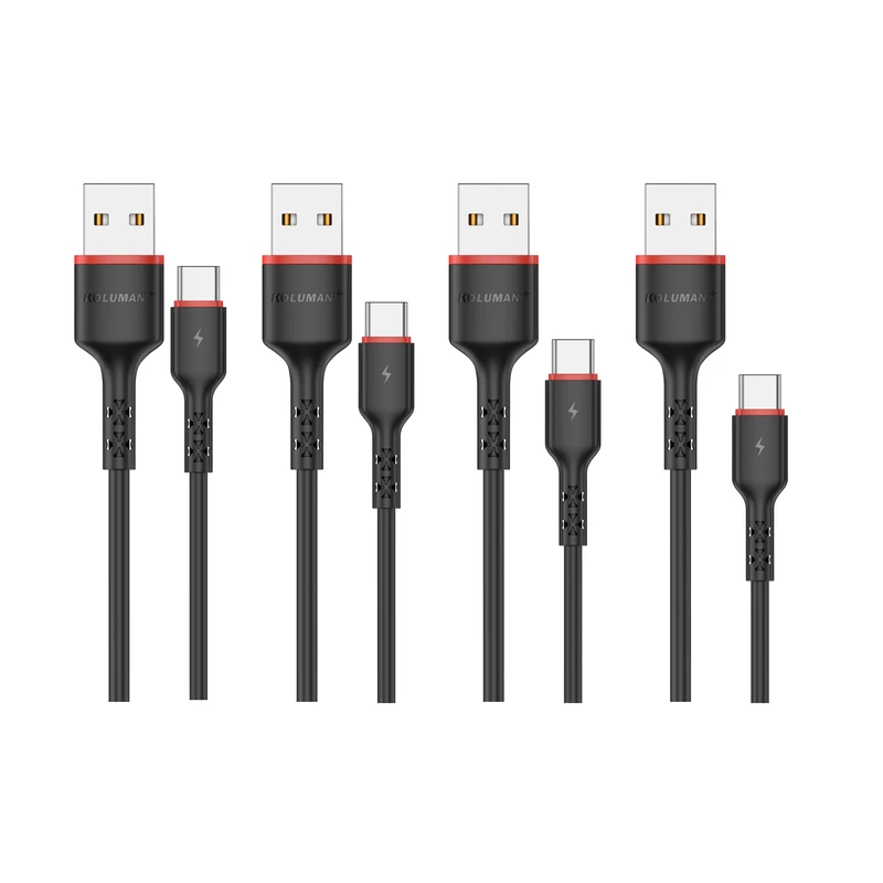 کابل تبدیل USB به USB-C کلومن پلاس مدل +K5 مجموعه 4 عددی