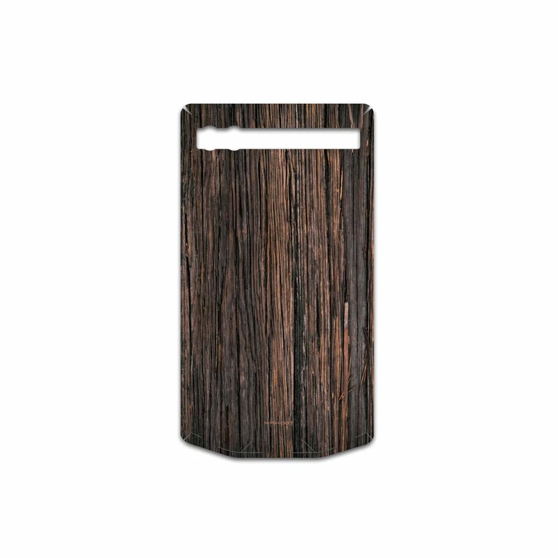 برچسب پوششی ماهوت مدل Burned-Wood مناسب برای گوشی موبایل بلک بری P9983