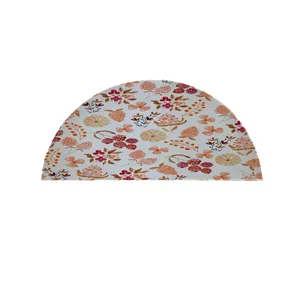   پادری مدل نیم دایره طرح گل کد 9341 سایز 90×45 سانتی متر