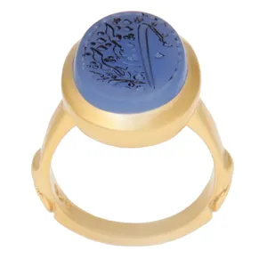 انگشتر نقره مردانه مدل سنگ عقیق AM_2495