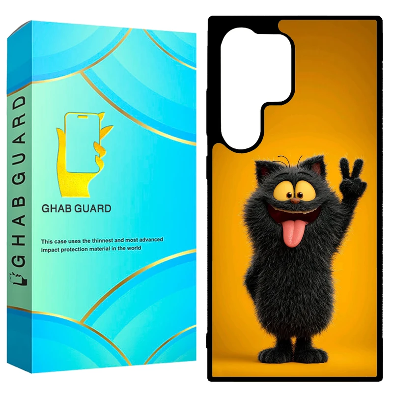 کاور قاب گارد طرح گربه مدل GCHPD24U مناسب برای گوشی موبایل سامسونگ Galaxy S24 Ultra 5G