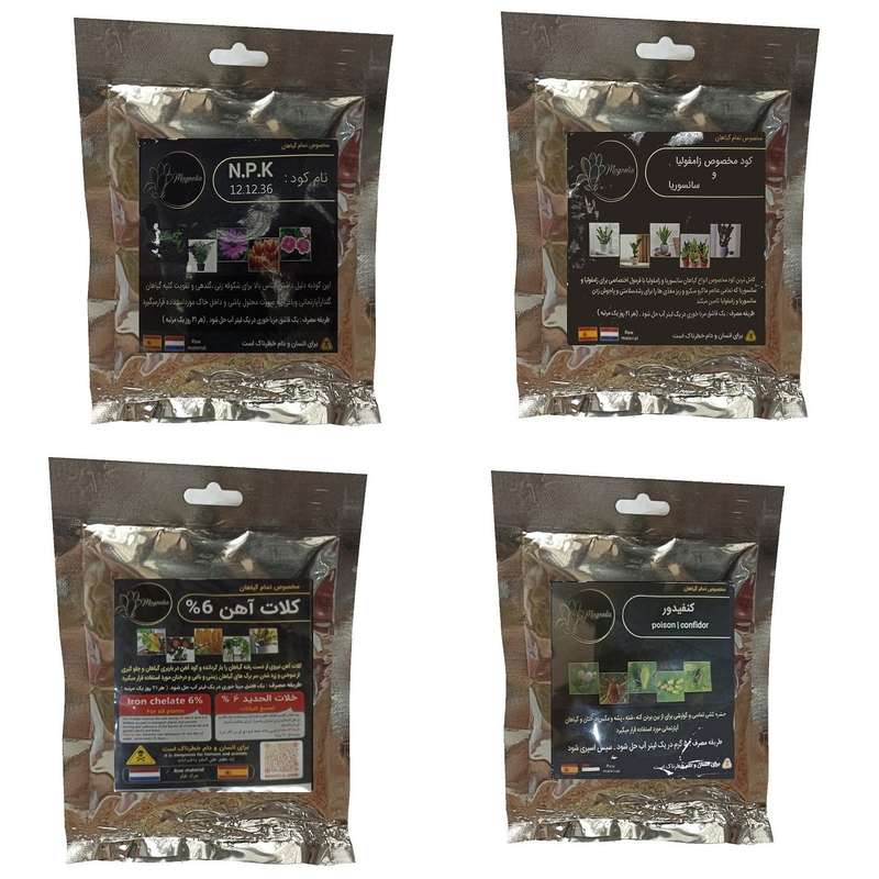 کود گلدهی 36-12-12 و کود زاموفیلیا و سانسوریا و کلات آهن و کنفیدور مدل raw material وزن 200 گرم کود گلدهی 36-12-12 و کود زاموفیلیا و سانسوریا و کلات آهن و کنفیدور مدل raw material وزن 200 گرم
