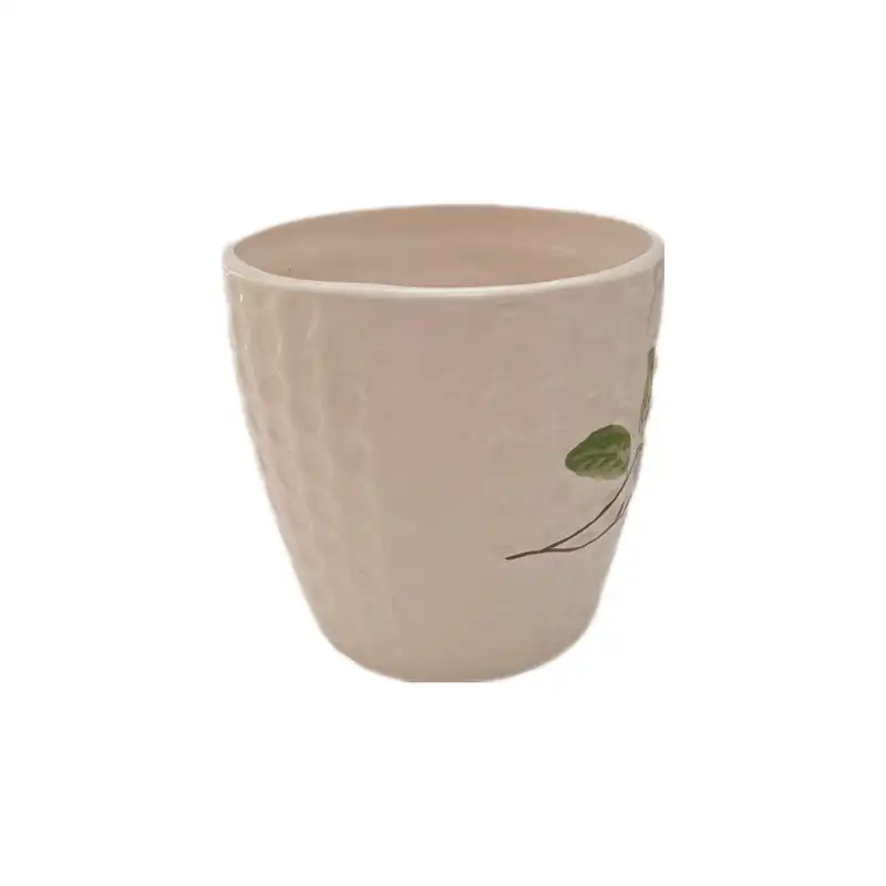 گلدان سرامیکی طرح گل رز برجسته کد1