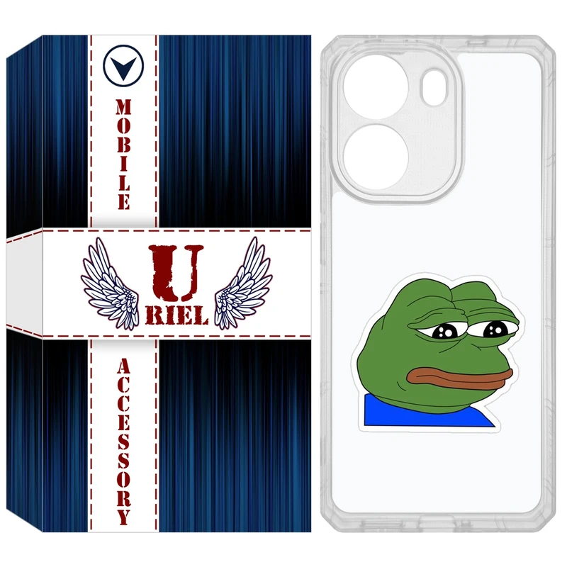کاور یوریل مدل Clear کد 86 طرح قورباغه غمگین مناسب برای گوشی موبایل شیائومی Poco X7 Pro