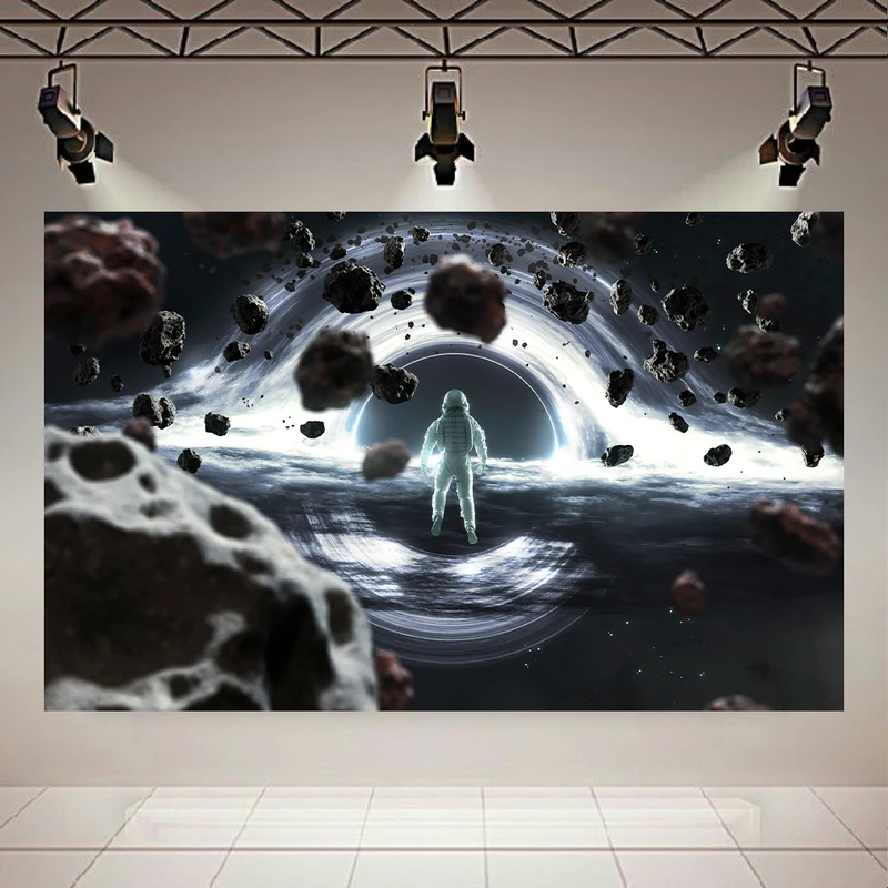 پوستر طرح مخمل فضانورد مدل سیاهچاله کد AR305270