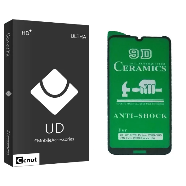 محافظ صفحه نمایش 9D کوکونات مدل UD Black مناسب برای گوشی موبایل هوآوی y6 prime 2019 / y6s