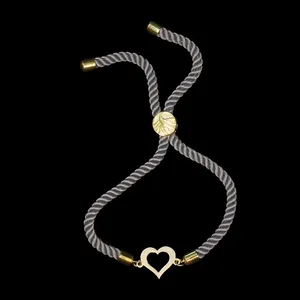 دستبند طلا 18 عیار زنانه الن نار مدل قلب کد N9551