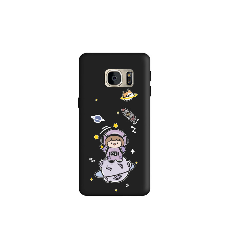 کاور طرح دختر فضانورد کد m2504 مناسب برای گوشی موبایل سامسونگ Galaxy S7 Edge 