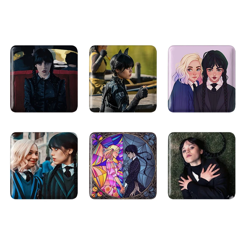 مگنت خندالو طرح سریال ونزدی Wednesday کد 1601A مجموعه 6 عددی