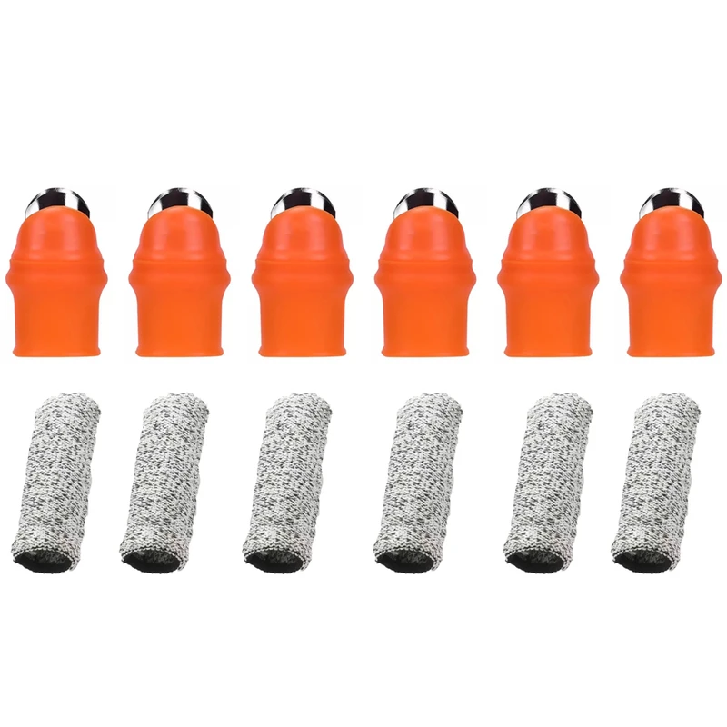 چاقوی میوه چینی مدل 6in1  به همراه محافظ انگشت بسته 12 عددی