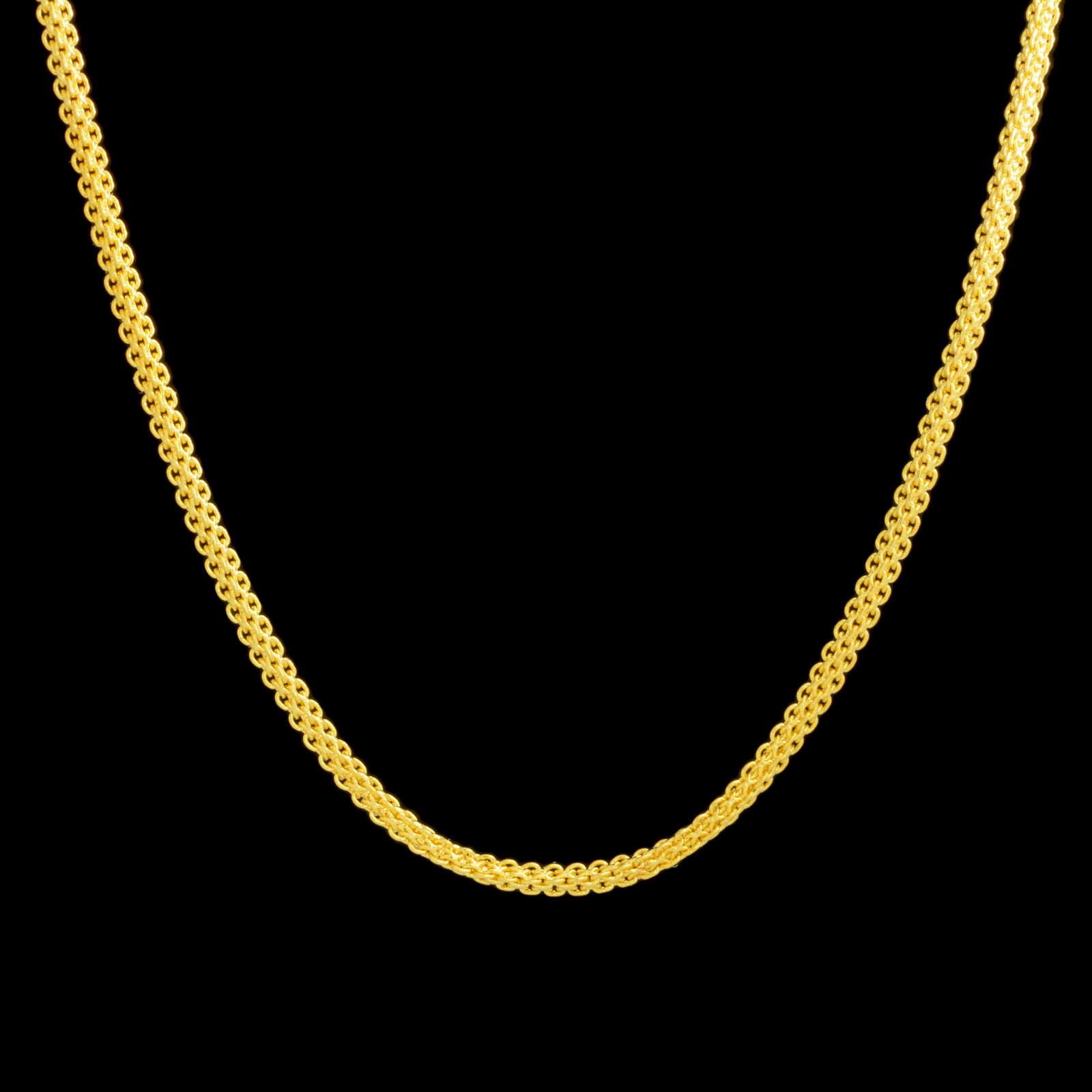 زنجیر طلا 18 عیار زنانه طلای مستجابی مدل بیزمارک چهارگوش کد M45 -  - 1
