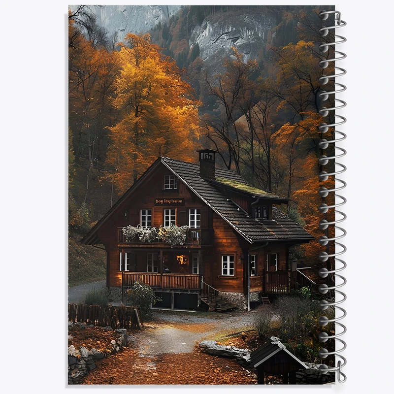 دفتر لیست خرید 50 برگ خندالو طرح کلبه جنگلی کد F7351