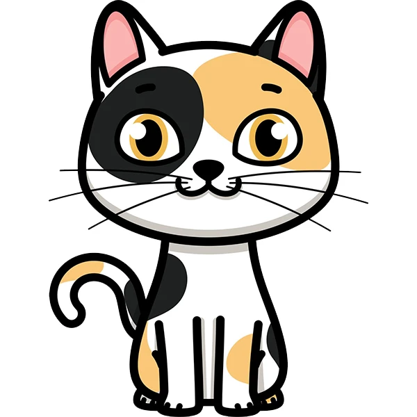 استیکر پارچه و لباس پاد آفرین طرح گربه کارتونی کد 4831