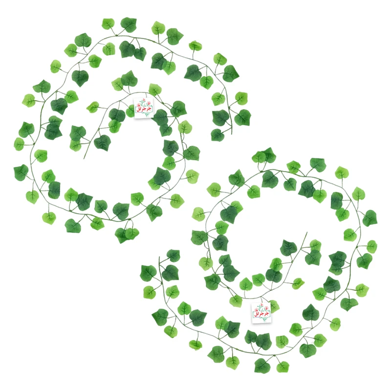 گل مصنوعی جُرجُرگل مدل ریسه برگ نخی انگور لمسی بسته دو عددی