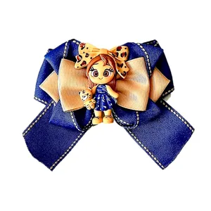 گیره مو دخترانه مدل پاپیون پلنگی