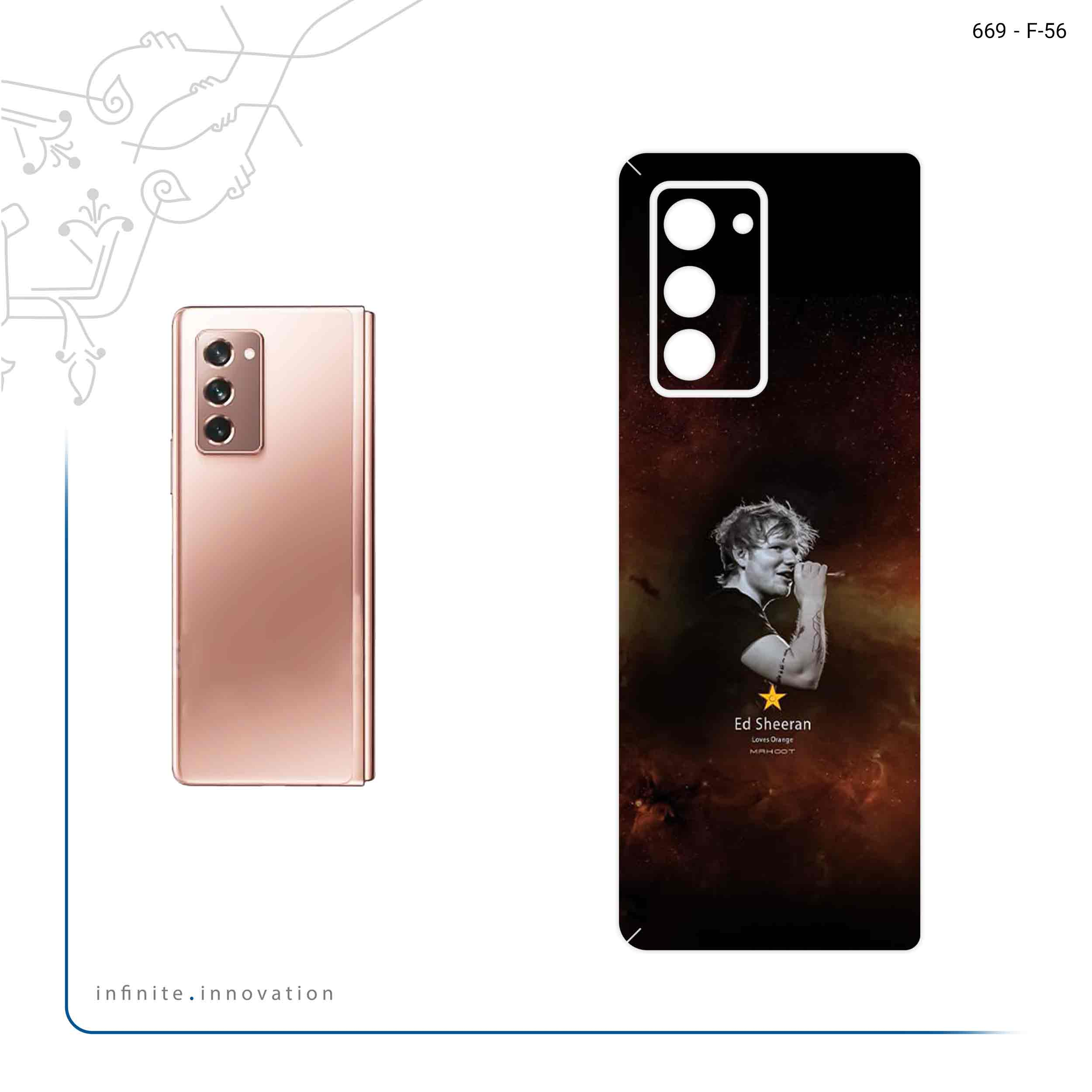 برچسب پوششی ماهوت مدل Ed Sheeran مناسب برای گوشی موبایل سامسونگ Galaxy Z FOLD 2