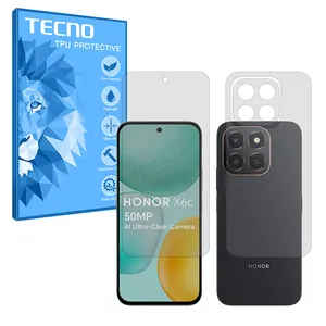 Tecno Resistant model transparent screen protector suitable for Honor X6c mobile phone along with the back protector