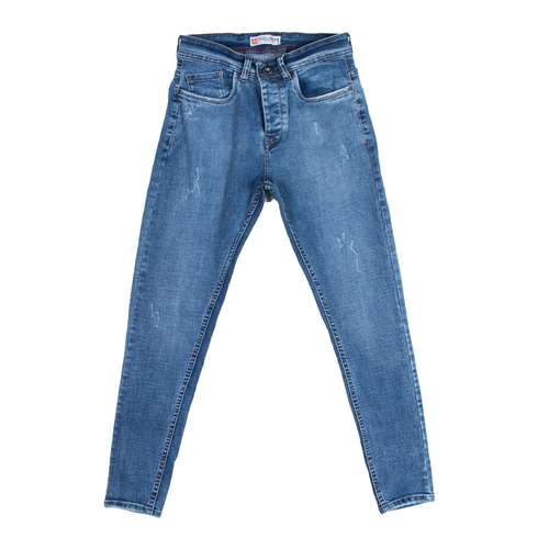 شلوار جین مردانه مدل فیت زاپ دار کد 09