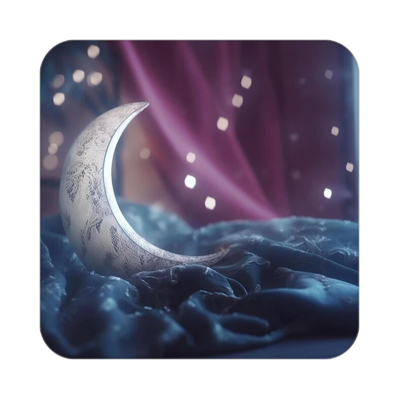 زیر لیوانی کاکتی طرح ماه و ستاره مدل mp52790