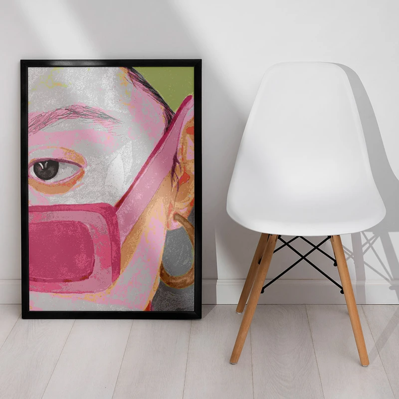 تابلو صبا طرح مدل پرتره مینیمال کد 021W