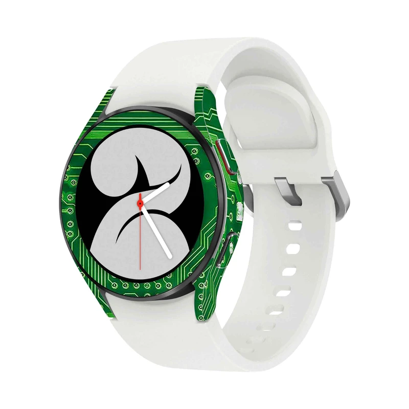  برچسب ماهوت طرح Green-Printed-Circuit-Board مناسب برای ساعت هوشمند سامسونگ Watch4 40mm