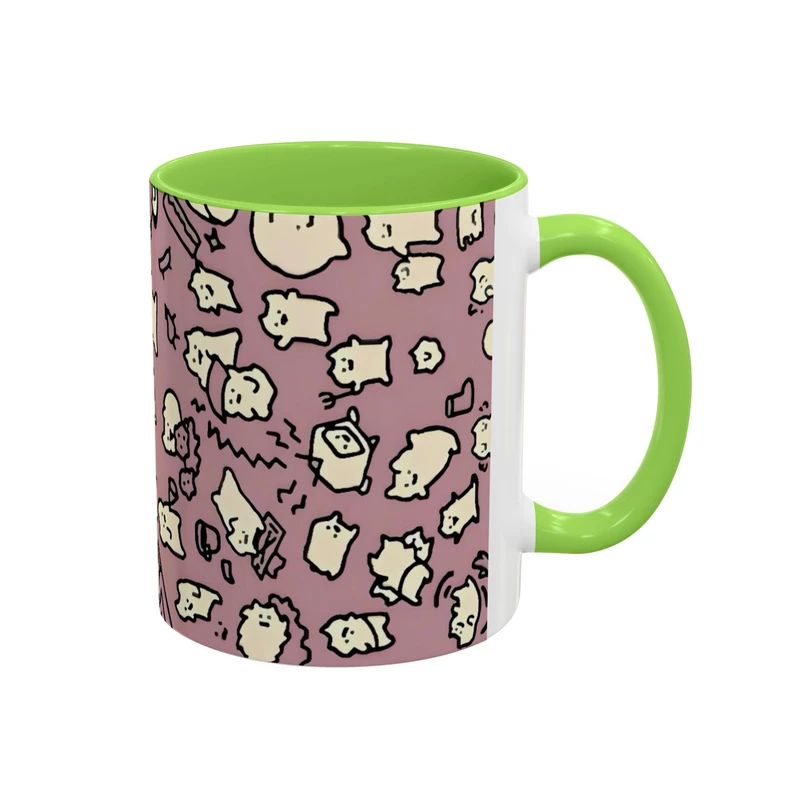 ماگ مدل دسته رنگی طرح شخصیت کارتونی