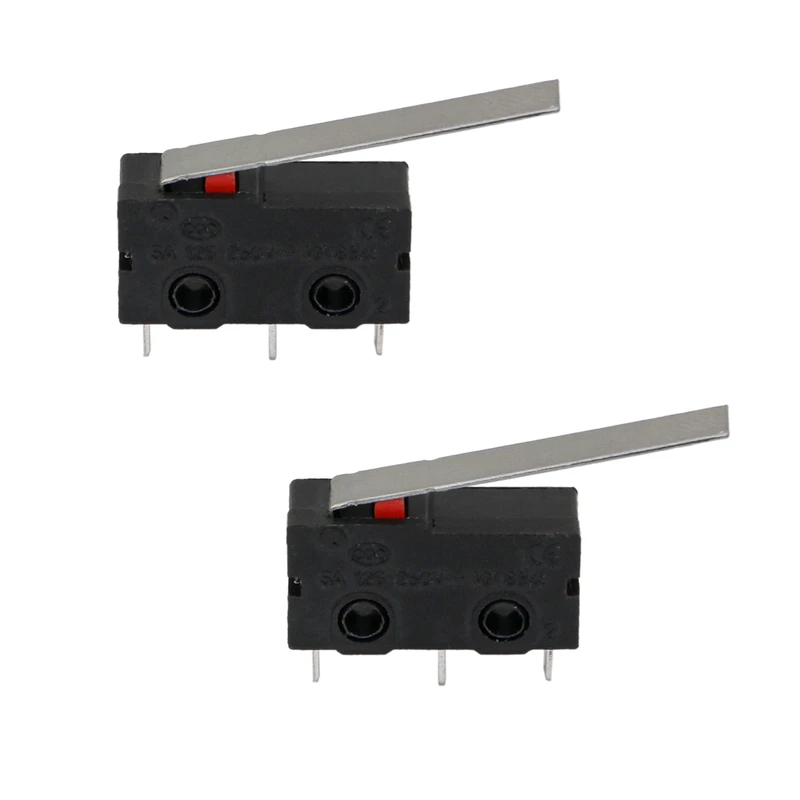 میکرو سوئیچ اهرم دار مدل 5A-125-250V-28mm بسته 2 عددی