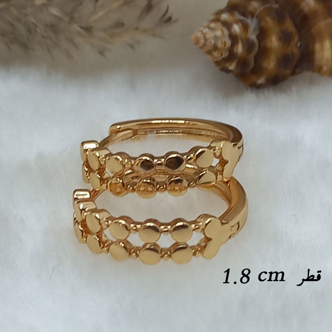 گوشواره زنانه ژوپینگ مدل رینگ کد NN 026 -  - 2