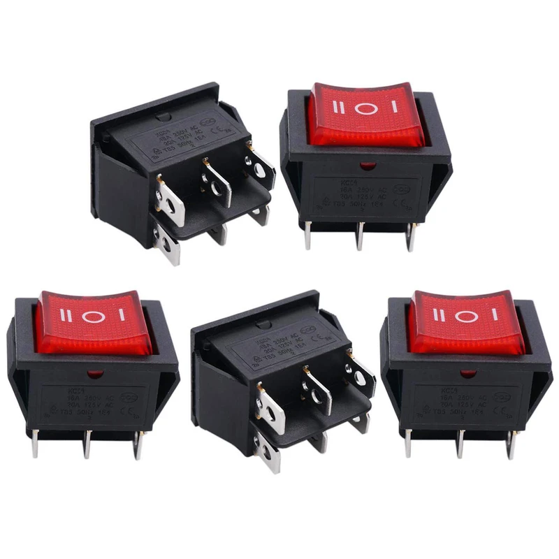 کلید راکر مدل 3 وضعیتی کد KCD4 بسته 5 عددی