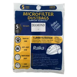 پاکت جاروبرقی مدل diamond بسته 5 عددی مناسب جاروبرقی گوسونیک GSV-3500