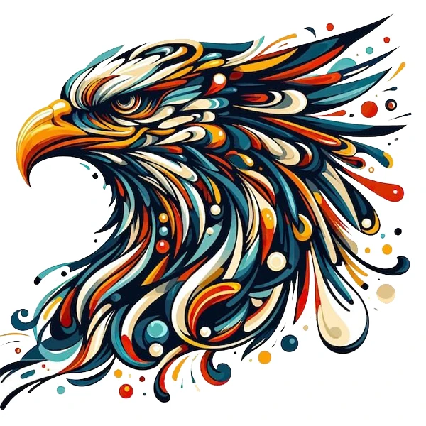 استیکر پارچه و لباس پاد آفرین طرح عقاب کد 2055