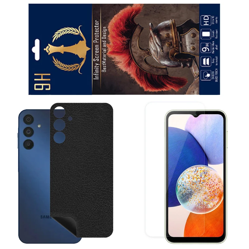 برچسب پوششی اینفینیتی مدل CH مناسب برای گوشی موبایل سامسونگ Galaxy A15 به همراه محافظ صفحه نمایش