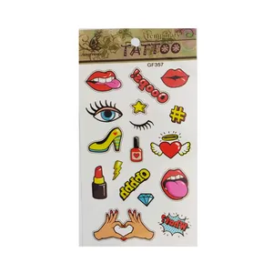 تتو موقت مدل لاک و ماتیک و چشم کد 357