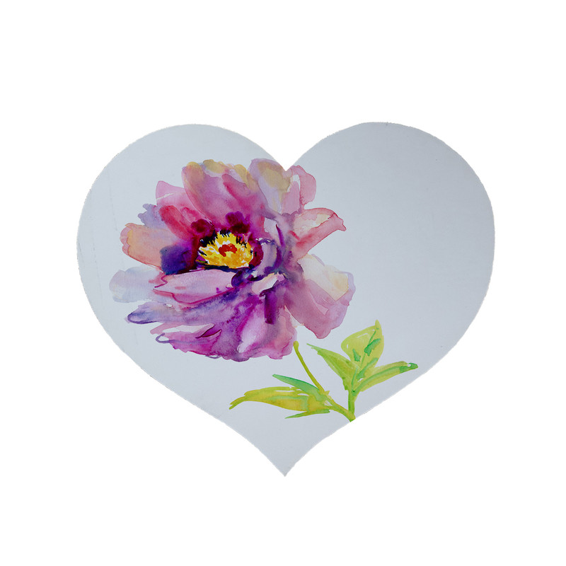 پادری مدل قلب طرح گل کد 5591 سایز 90x90 سانتی متر 