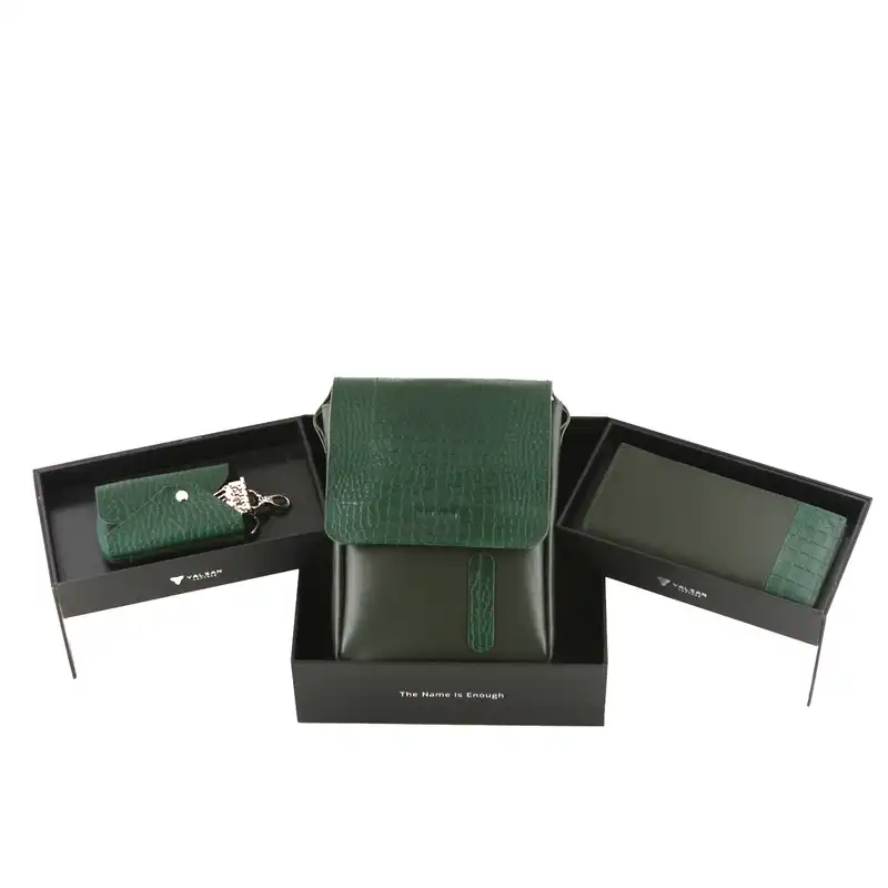 ست هدیه مردانه چرم یلسان مدل ماهان سه کد PRL-ARN-PRM-059-sbz