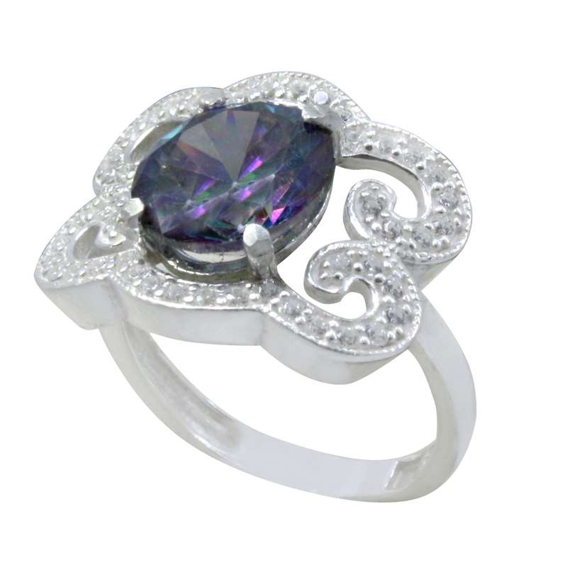 انگشتر نقره زنانه مدل کوارتز کد a33