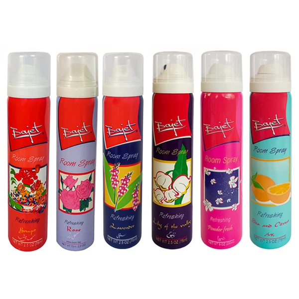 خوشبوکننده هوا باژه مدل Refreshing  رایحه گل حجم 75 میلی لیتر مجموعه 6 عددی