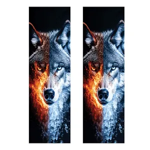 برچسب ستون خودرو توییجین و موییجین طرح گرگ کد 12 بسته 2 عددی