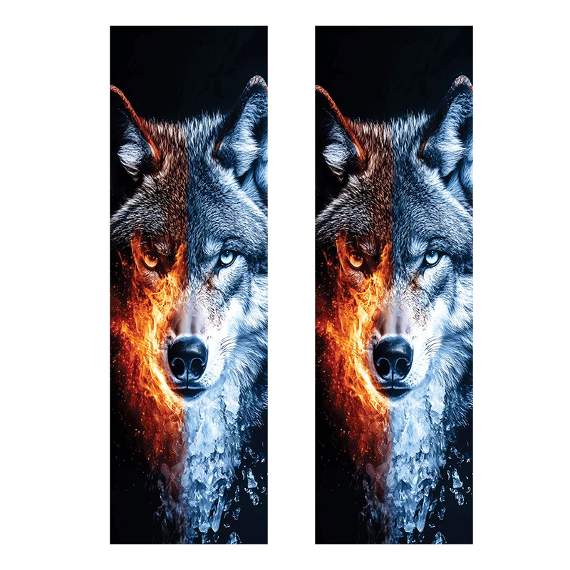 برچسب ستون خودرو توییجین و موییجین طرح گرگ کد 12 بسته 2 عددی