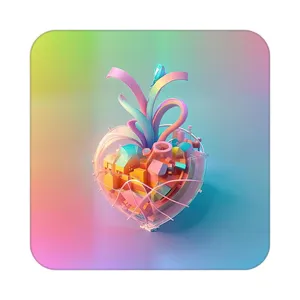 زیر لیوانی کاکتی مدل عاشقانه کد mp11891