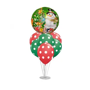 بادکنک سورتک مدل کریسمس کد 06 مجموعه 8 عددی به همراه استند بادکنک