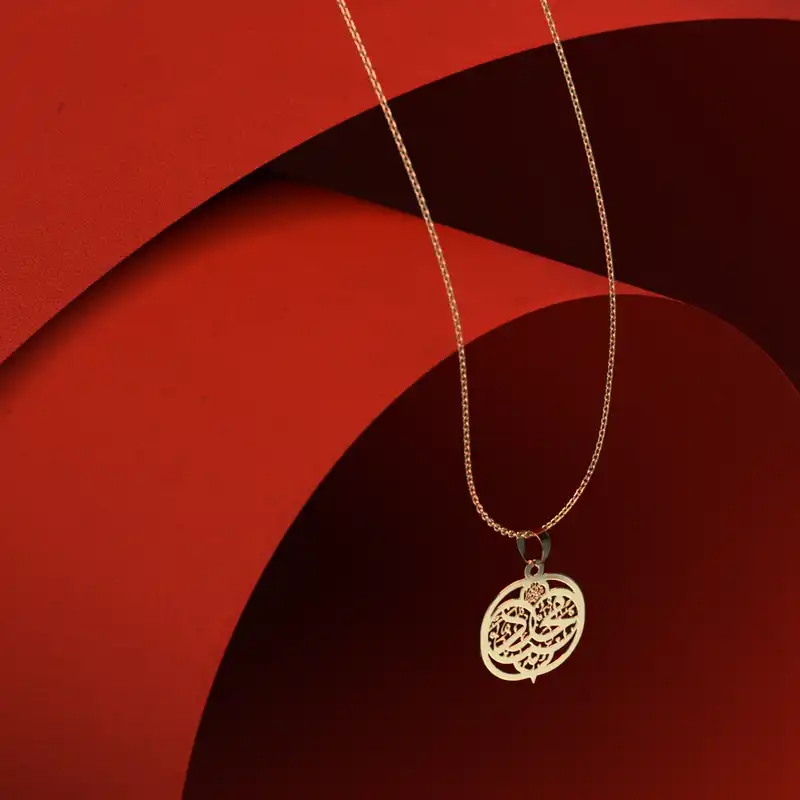 گردنبند طلا 18 عیار زنانه مدوپد مدل گل کد CA10950