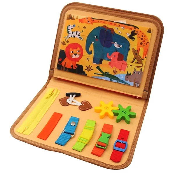 بازی آموزشی مدل کیف دست ورزی دسته دار طرح حیوانات جنگل باکیدز