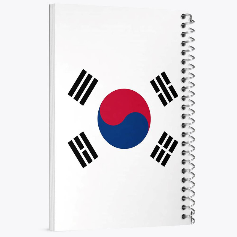 دفتر نقاشی 50 برگ خندالو مدل پرچم کره جنوبی کد 20553