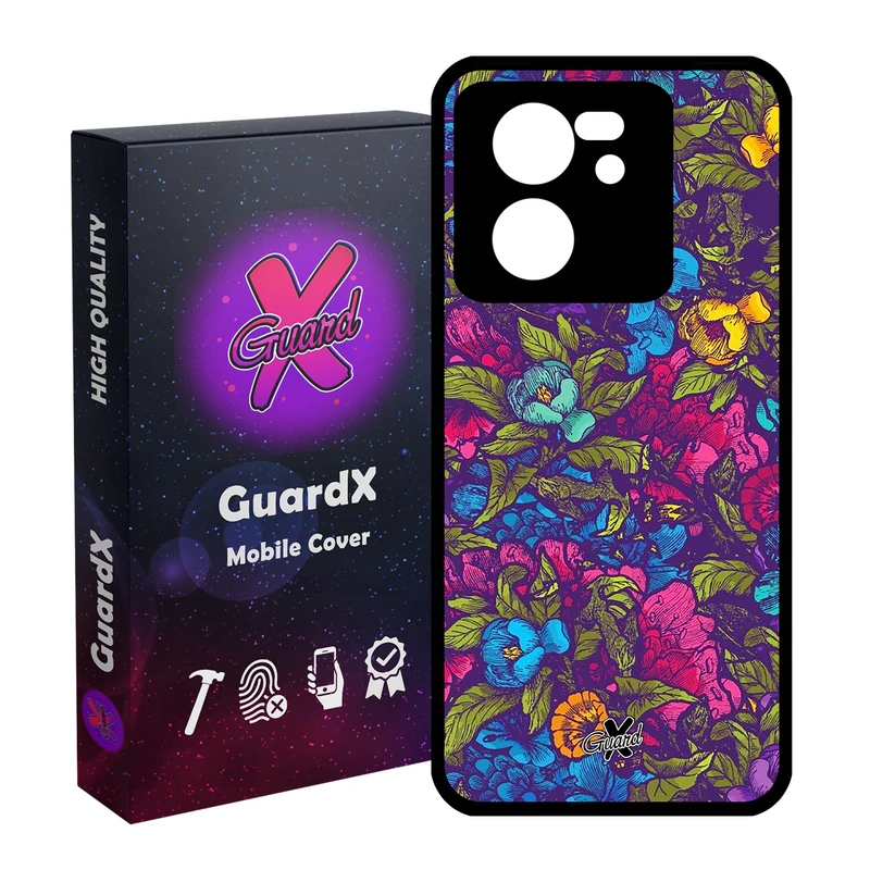 کاور گارد ایکس طرح Flower مدل Glass10224 مناسب برای گوشی موبایل شیائومی 13T/13T Pro/Redmi K60 Ultra