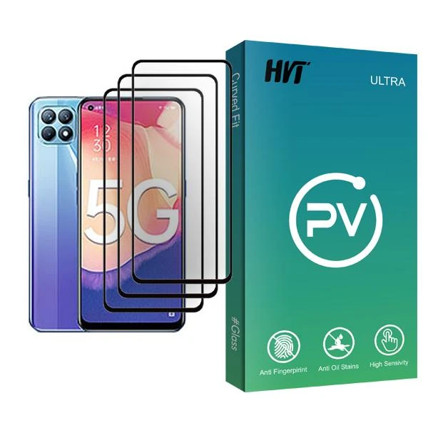 محافظ صفحه نمایش اچ وی تی مدل PV Glass MIX003 مناسب برای گوشی موبایل اوپو Reno4 SE بسته سه عددی