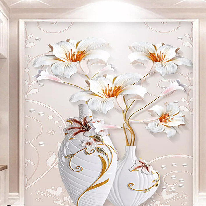 پوستر دیواری سه بعدی مدل گلدان DRVF1155