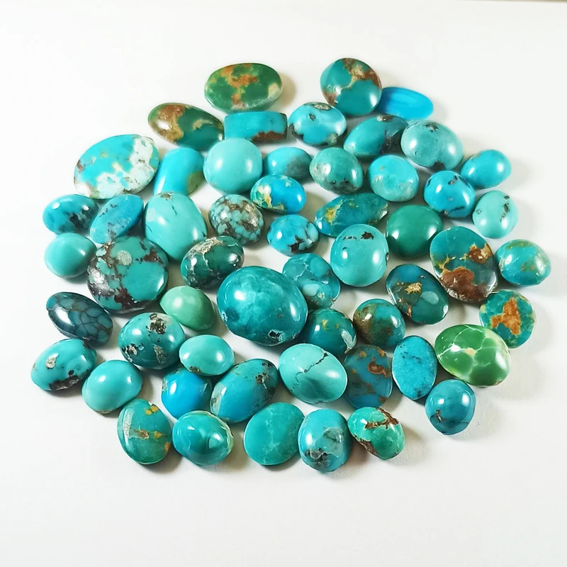 سنگ فیروزه نیشابور کد FEP6603 مجموعه 55 عددی