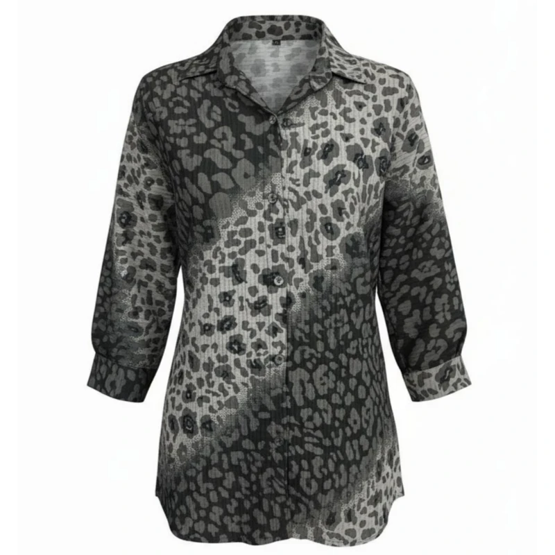 شومیز آستین بلند یقه برگردان زنانه مدل 112911